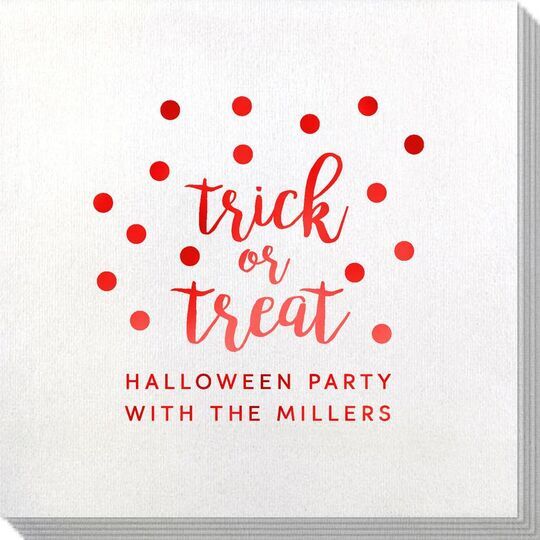 Confetti Dots Trick or Treat Bamboo Luxe Napkins
